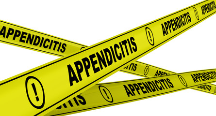 Аппендицит (appendicitis). Желтая оградительная лента