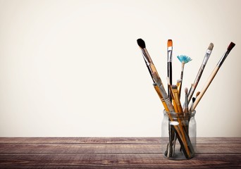 Brush. Paints and brushes