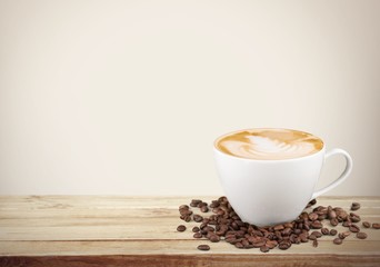 Coffee. Flat white coffee