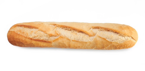 Fresh bread isolated on a white background