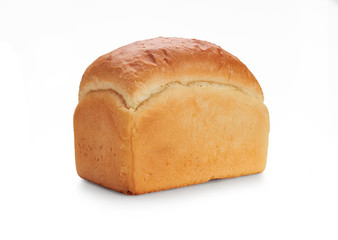 Fresh bread isolated on a white background