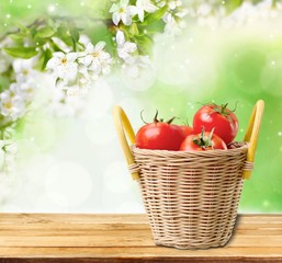 Tomato. Tomatoes. Whole and a half isolated on white