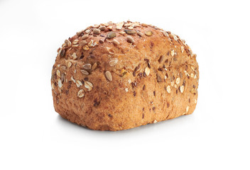 Fresh bread isolated on a white background