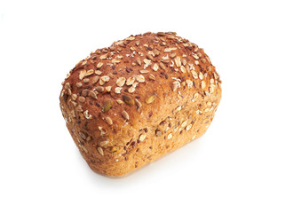 Fresh bread isolated on a white background