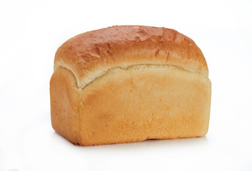 Fresh bread isolated on a white background