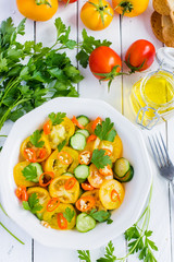 Salad with fresh summer vegetables