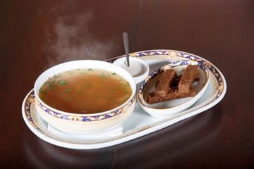 soup with croutons