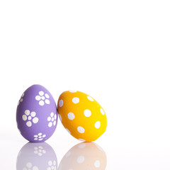 easter eggs isolated on white
