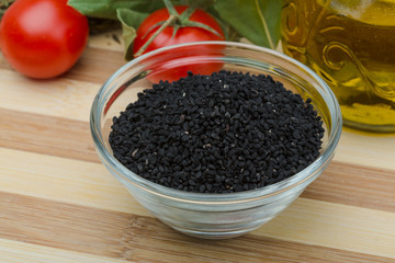 Nigella in the glass bowl