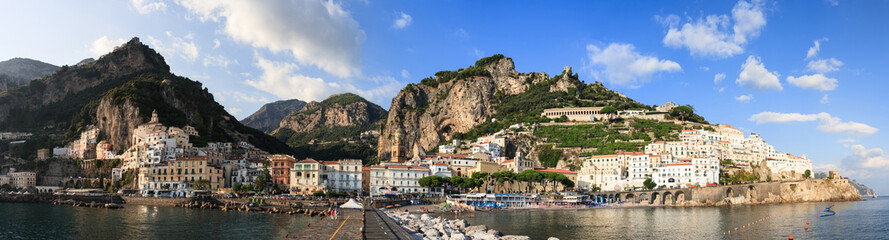 Fototapeta na wymiar Panoramic Positano Town, Amalfi Coast