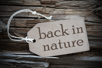 Back To Nature On Beige Label