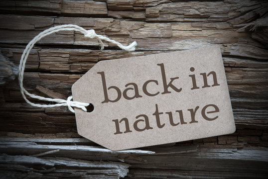 Back To Nature On Beige Label