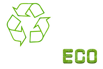 Obraz premium Idea for leaf create.(recycling icon)