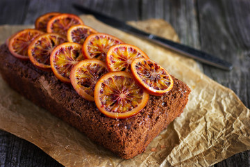 chocolate cake with candied orange