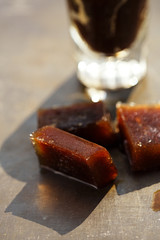 espresso with ice cubes coffee