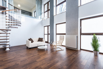 White sofa in empty interior