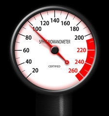Tachometer-style sphygmomanometer