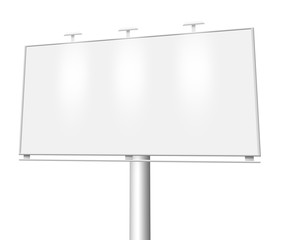 Blank billboard isolated on white background - 80486765