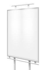 Blank billboard (city advert) isolated on white background