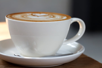 A cup of coffee latte