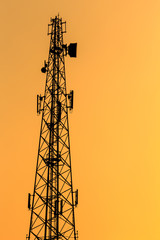 Silhouette of Communication Tower