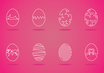 Easter egg in one line style