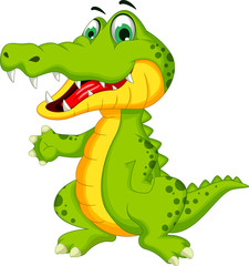Fototapeta premium crocodile cartoon posing