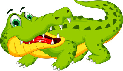crocodile cartoon posing