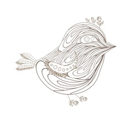 bird florals hand drawn