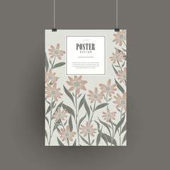 graceful floral poster design