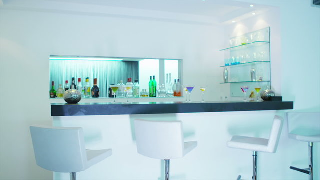 Stylish Contemporary White Bar Interior - No People