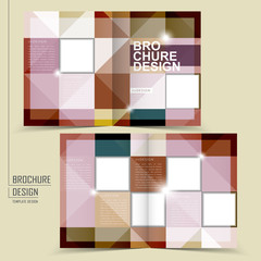 modern half-fold brochure design