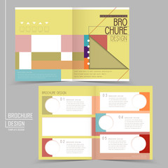 fashionable half-fold brochure design