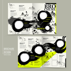 attractive half-fold brochure design