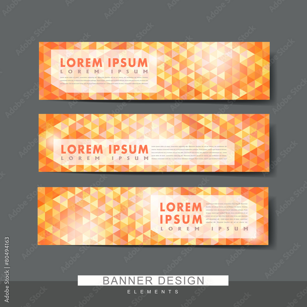 Canvas Prints modern banner template set design