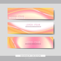 abstract banner template set design