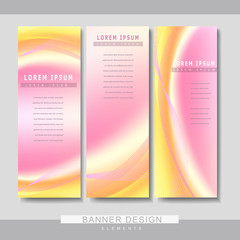 abstract banner template set design