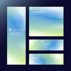 abstract banner template design