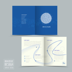 simplicity half-fold brochure template design