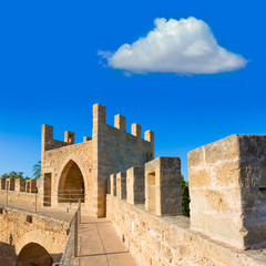 Alcudia Old Town fortress wall in Majorca Mallorca