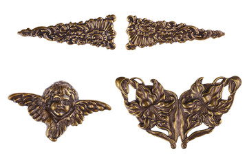 Obraz premium Bronze Cherub and Angel Wings