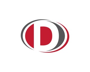 D oval letter logo template