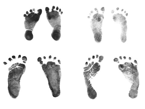 Newborn Baby Ink Footprints