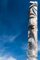 Wooden totem northern peoples