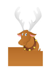 Dunder Reindeer Christmas Banner