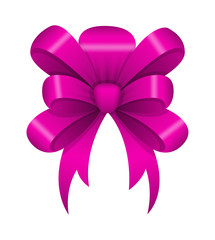 Shiny Pink Ribbon Bow