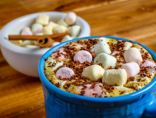 cup of coffee with marshmallows