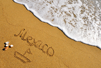 Mexico beach sign