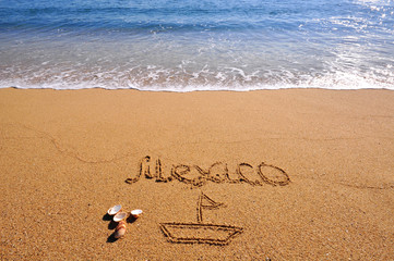 Mexico beach sign