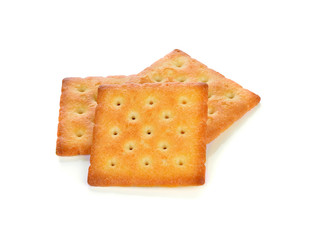 Cracker isolated on over white background